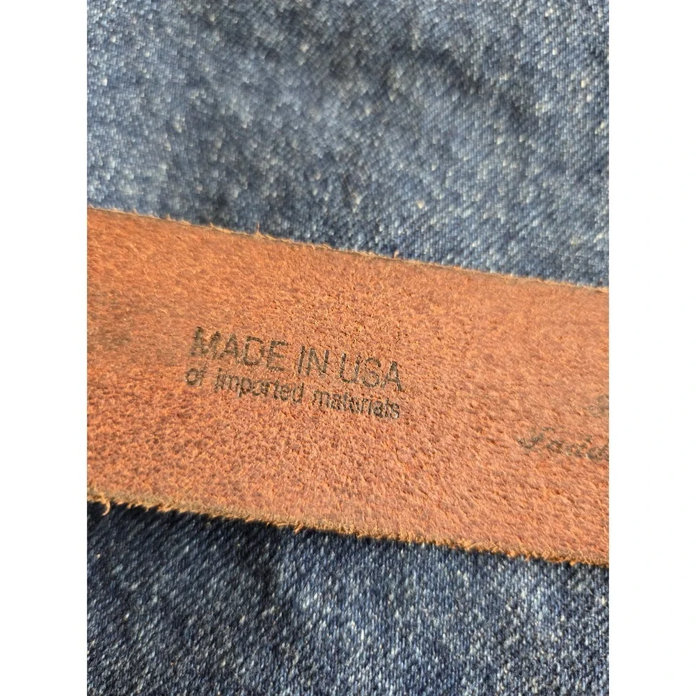 Smith + Rogue Italian Saddle Leather Belt - Brown Men's Size 44 - 1.5in Wide